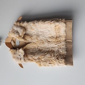 Vintage Viola Furry Wool Zip Vest